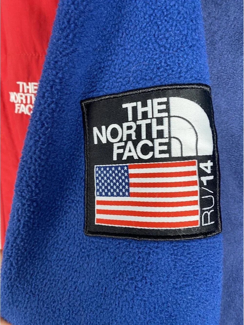 The North Face RU/14 Denali Olympics Fleece Jacket Womens Size XS /S Colorblock